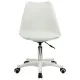 Кресло стул  "Eames MG-310 PL", пластик белый, экокожа белая, 532926. Фото товара с разных ракурсов.