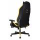 Кресло игровое Knight Neon черный/желтый соты эко.кожа с подголов. крестов. металл. Фото товара с разных ракурсов.