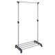 Вешалка для плечиков СН-4345, 1660х860х440 мм, передвижная, пластик/металл, серая/хром главное фото в маленьком размере